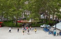 Fountain at Bowling Green park in Lower Manhattan