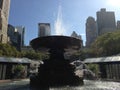 Fountain at Bryant Park, New York. Royalty Free Stock Photo
