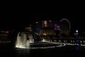 Fountain, casinos, night view, Las Vegas, Nevada Royalty Free Stock Photo