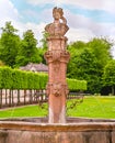Fountain of Castle Favorite baroque hunting lodge near Baden Baden, Baden Wuerttemberg, Germany Royalty Free Stock Photo