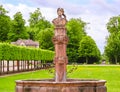 Fountain of Castle Favorite baroque hunting lodge near Baden Baden, Baden Wuerttemberg, Germany Royalty Free Stock Photo