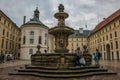 Fountain in the castle of Prague, Bohemia, Czech Republic