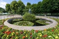 Fountain in the center of the Volksgarten in Vienna, Austria