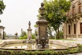 Fountain in the Chapultepec Castle.  located on top of Chapultepec Hill in the Chapultepec park in downtown of Mexico city Royalty Free Stock Photo