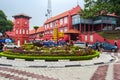 Fountain and Christ Church near by Dutch Square in Malacca, The World Heritage City, Malaysia.