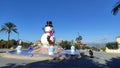 Fountain in christmas.Alhaurin de la Torre