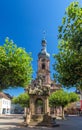 Fountain and Church of St. Alexander in Rastatt