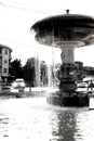 A fountain in a city Royalty Free Stock Photo