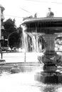 A fountain in a city Royalty Free Stock Photo