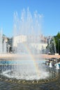 Fountain in the city Kharkiv Royalty Free Stock Photo