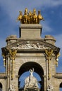 Fountain in ciutadella park in barcelona Royalty Free Stock Photo