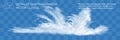 Fountain cloud. Realistic steam transparent vector flow Royalty Free Stock Photo