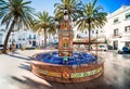 Fountain with colorful ceramic tiles