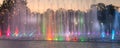 Fountain colorful musical show in Wroclaw, Poland