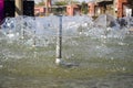 Fountain in the complex of Bharat Mandapam formally known as Pragati Maidan in Delhi India, working fountain in the Bharat Royalty Free Stock Photo