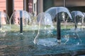 Fountain in the complex of Bharat Mandapam formally known as Pragati Maidan in Delhi India, working fountain in the Bharat Royalty Free Stock Photo