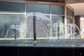 Fountain in the complex of Bharat Mandapam formally known as Pragati Maidan in Delhi India, working fountain in the Bharat Royalty Free Stock Photo