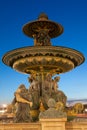 Fountain in the concorde square, Paris Royalty Free Stock Photo