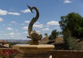 The fountain of the contrada dell`Onda in Siena