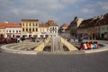 The fountain in Council Square, Brasov Royalty Free Stock Photo