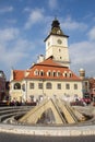 The fountain in Council Square, Brasov Royalty Free Stock Photo