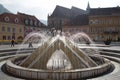 The fountain in Council Square, Brasov Royalty Free Stock Photo