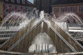 The fountain in Council Square, Brasov Royalty Free Stock Photo