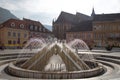 The fountain in Council Square, Brasov Royalty Free Stock Photo