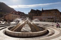 The fountain in Council Square, Brasov Royalty Free Stock Photo