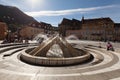 The fountain in Council Square, Brasov Royalty Free Stock Photo