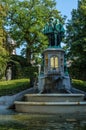 Fountain of the counts of Egmont and Hornes in Brussels, Belgium