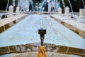 Fountain in the courtyard of the Arab hotel, close-up. Water from the fountain in front of the hotel Tunis Royalty Free Stock Photo
