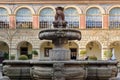 The fountain in the courtyard of the Renaissance Castolovice castle, an enriching element of this manor house