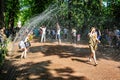 The fountain cracker water way in the grounds of PETERHOF Palace, SAINT-PETERSBURG, Russia