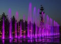 Fountain in the Crimean Embankment, Moscow, Russia