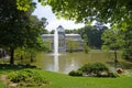 Fountain and Cristal palace Royalty Free Stock Photo