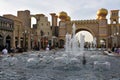 Fountain at Cultural Gate at Global Village in Dubai, UAE