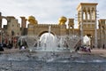 Fountain at Cultural Gate at Global Village in Dubai, UAE