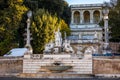 The Fountain of Dea Roma in Piazza del Popolo in Rome Royalty Free Stock Photo