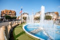 Fountain in Deauville, France Royalty Free Stock Photo