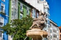 Fountain, dedicated to the goddess Flora presiding over the Huerto del Rey square in Burgos, Spain