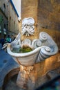 Fountain dello Sprone in quarter of Oltrarno in Florence. Italy