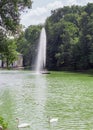 Fountain in the dendrology park Sofiyivka, Ukraine Royalty Free Stock Photo