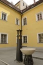 Fountain design in patio