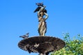 Fountain detail in the center of Plaza Buen Alcade, Ciudad Rodrigo, Spain