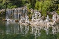 Fountain of Diana and Actaeon, mythological statues of nymphs and gods in the garden Royal Palace in Caserta, Italy