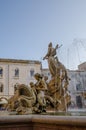 Fountain of Diana in Ortigia Syracuse Sicily Royalty Free Stock Photo