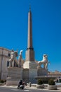 Fountain of the Dioscuri located at the Quirinale Square in Rome