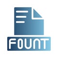 Fountain document text file icons, minimalist style with color gradient filling. Can be used for websites, UI and mobile apps