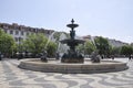 Lisbon, 18th july: Fountain from Praca do Rossio in Lisbon